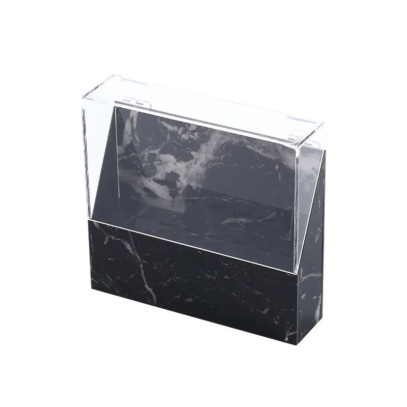 8 Holes Tweezers Holder, Acrylic Rack Storage Eyelash Extension Tools with Dust Cover Tweezer Display Stand Holder Eyelash