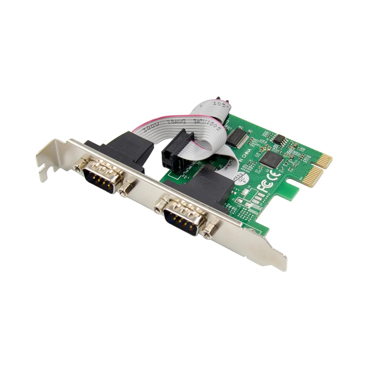 AT87-Expansion Card ST316 PCIe X1 AX99100 2S DB-9 Pin RS232 COM Port Multi-Function Convenient Expansion Card