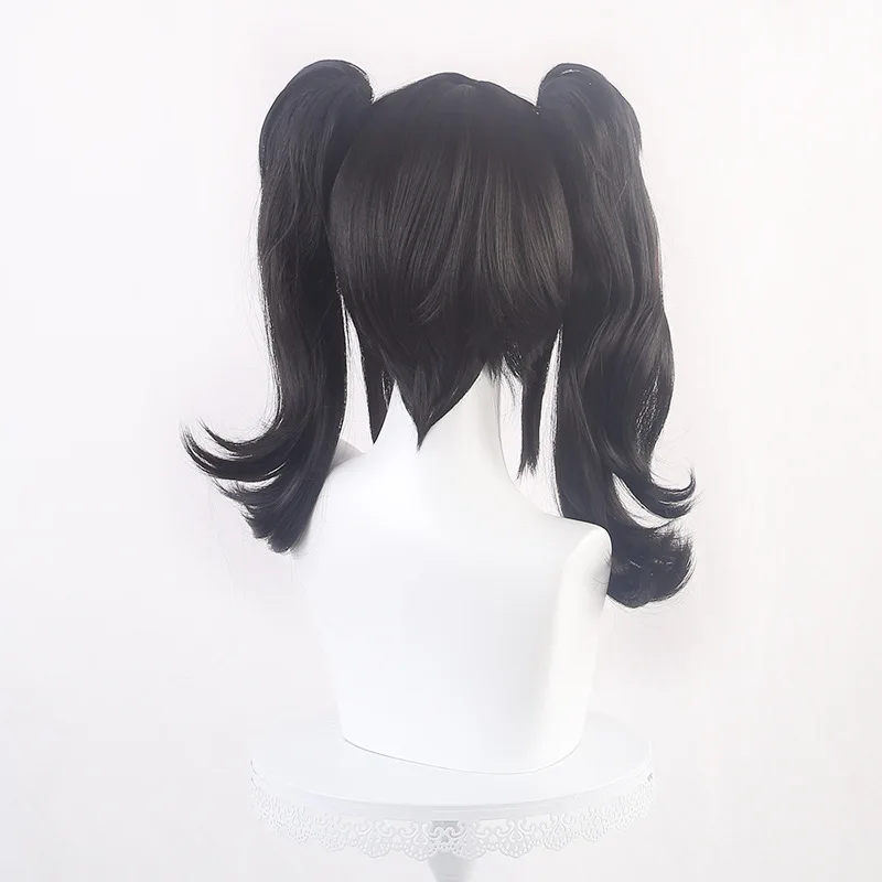 La fille Streamer est très dépendante sur les perruques de Cosplay Double queue de cheval faux cheveux et la perruque Streamer Girl Tangtang