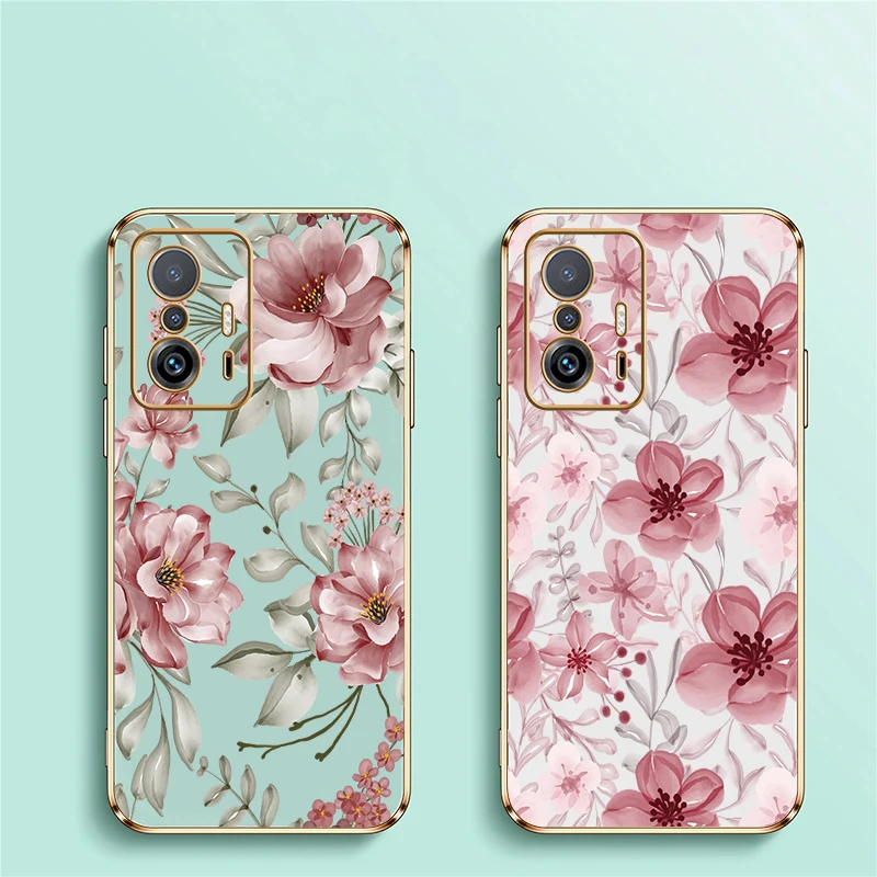 حافظة هاتف مقاومة للصدمات لهاتف Xiaomi Mi 11T 10 Pro 9T 11i 10T 11 Lite 5G NE 11X Pro غطاء ناعم من السيليكون مطلي بالزهور #2