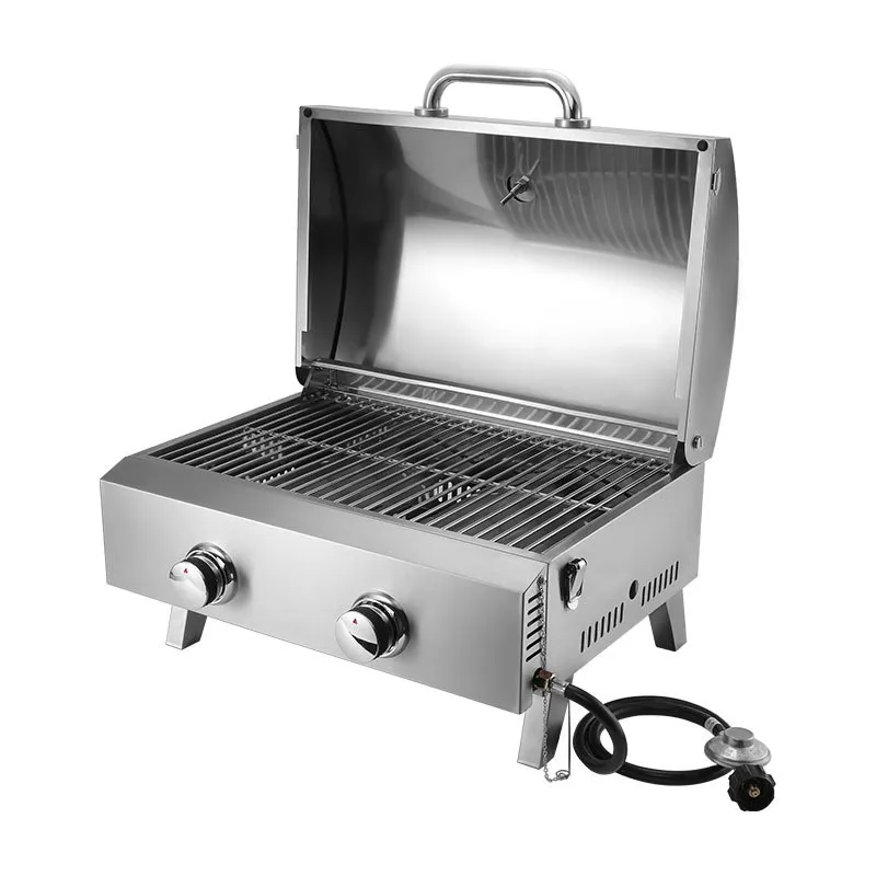 

Yard Grill, Covered Yard Camping Outdoor Skewers LPG Grill, Stainless Steel Folding