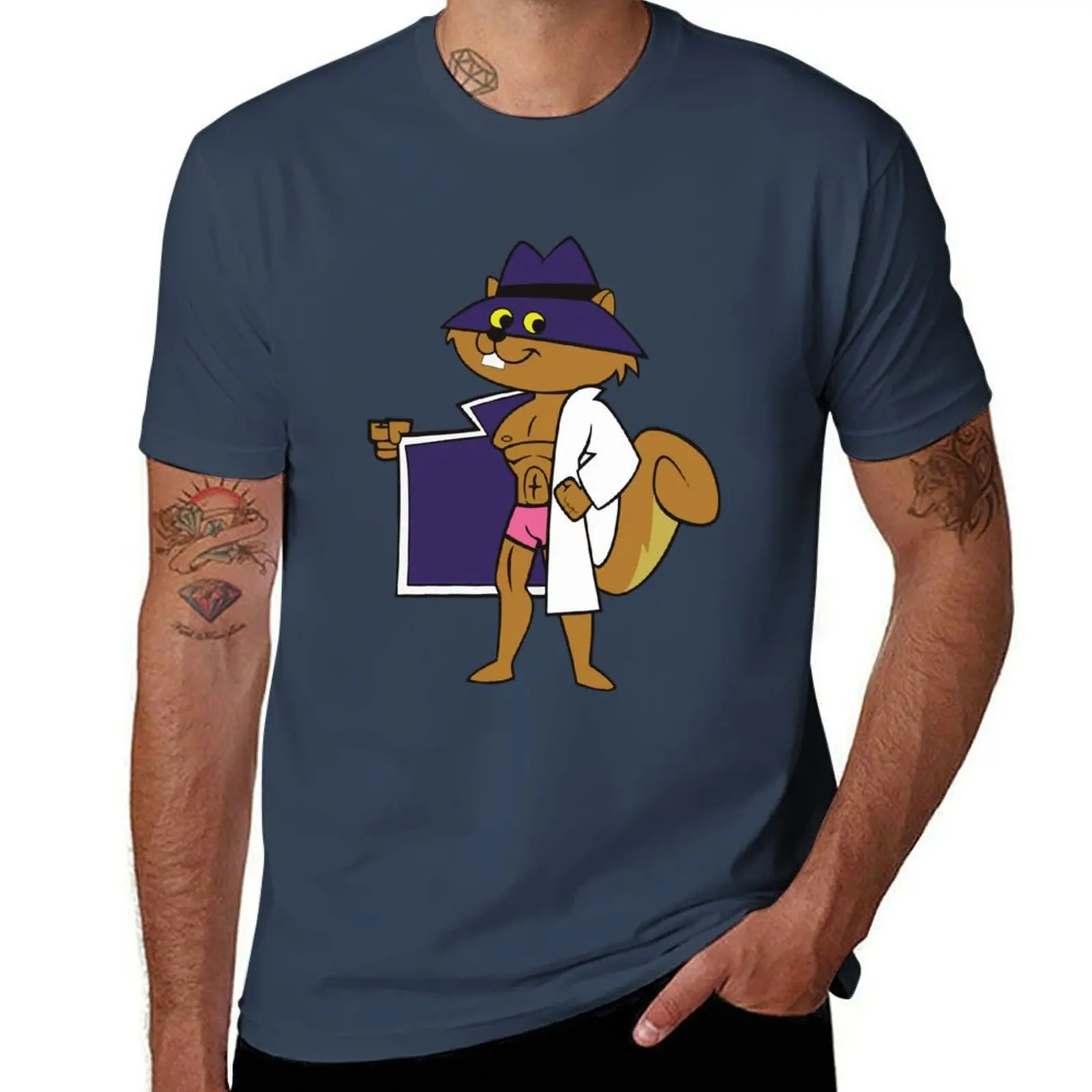 

Secret Squirrel And Morocco Mole T-Shirt Daily Work Short Sleeve Top