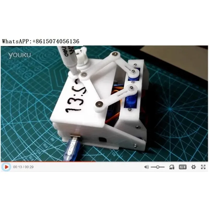 BOX version Plotlock robotic arm small base clock kit, installed and debugged, ready to be made with Arduino after power on