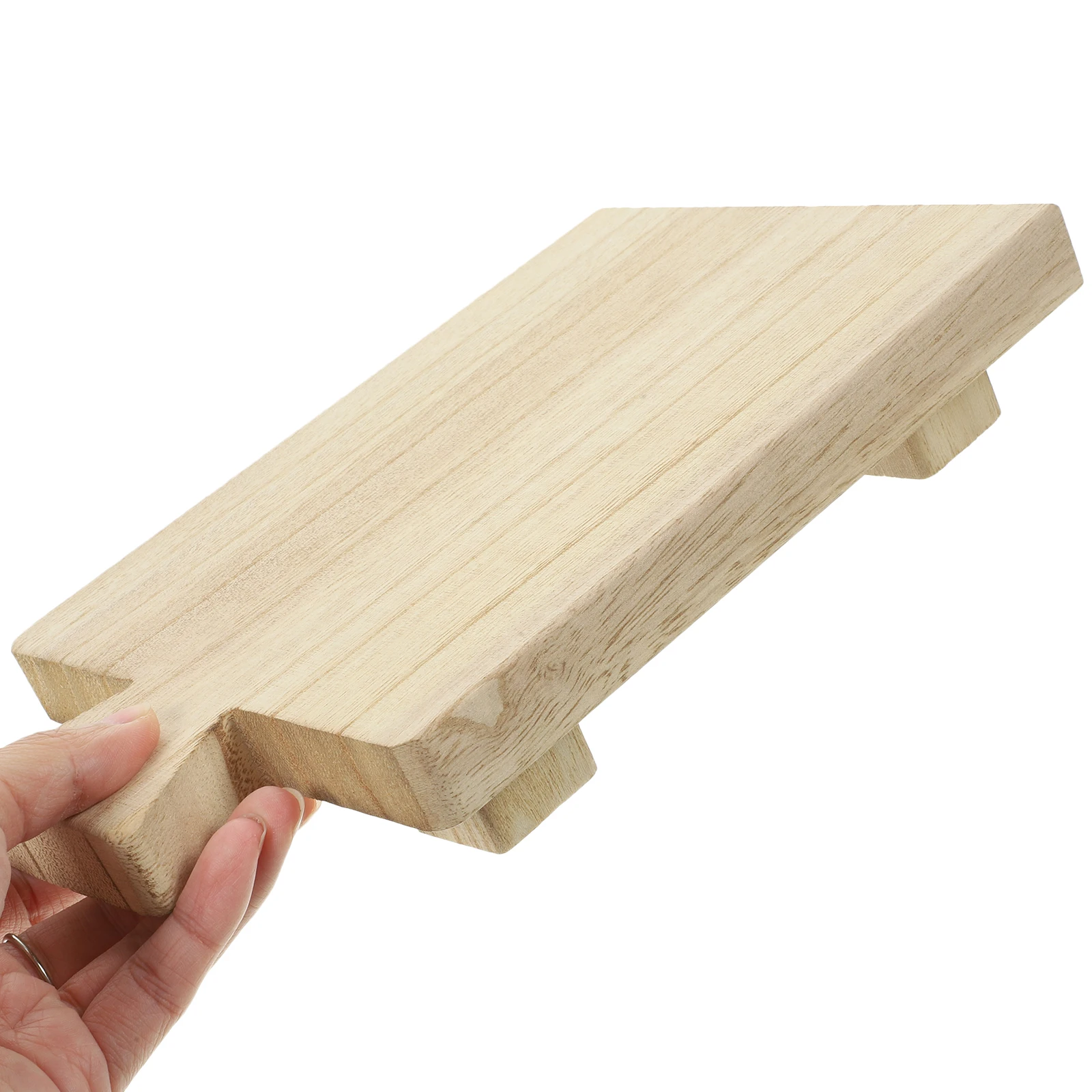

Wooden Soap Tray Creative Pedestal Stand Bathroom Countertop Household for Kitchen Holder