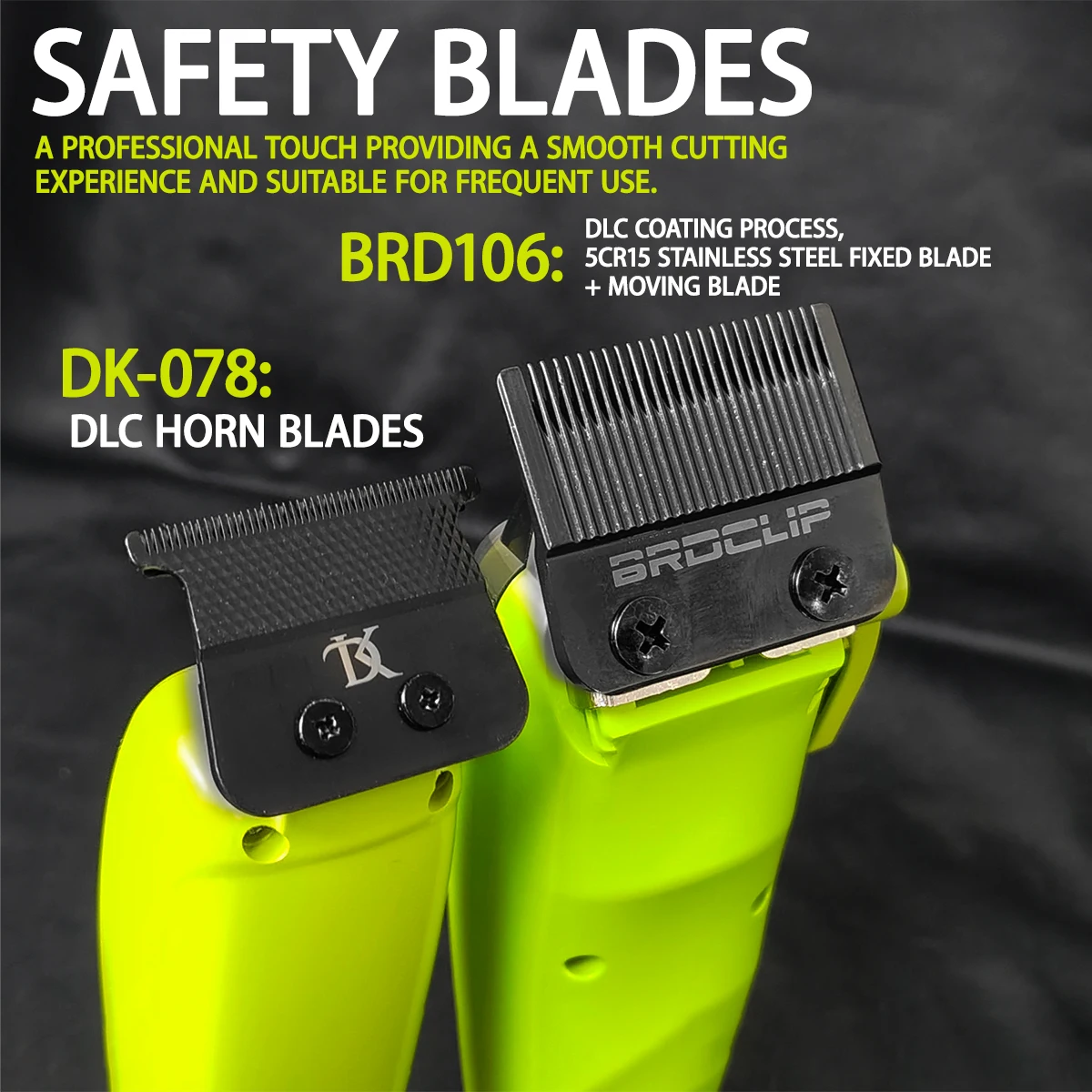 BRDCLIP 106 DK078 Professional Hair Clipper 7500RPM 7200RPM Electric Cordless Trimmer DLC Blade with Charging Base Men's Barber image 3