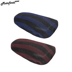 Motoforti Motorcycle Seat Cover Anti Slip 3D Mesh Fabric Seat Cushion Cover Breathable Motorbike Scooter Seat Covers Black Red