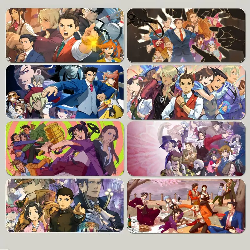 legal detective A-Ace Attorney Mouse Pad Large Gaming Mousepad with Thick Stitched Edge Non-Slip Desk Mat