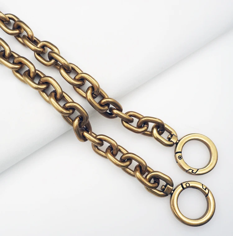 Große Umhängetasche o Kette Luxus kette Frauen Umhängetasche Riemen Ersatz taschen Riemen Aluminium antike Farbe hohe Qualität – Detail 3