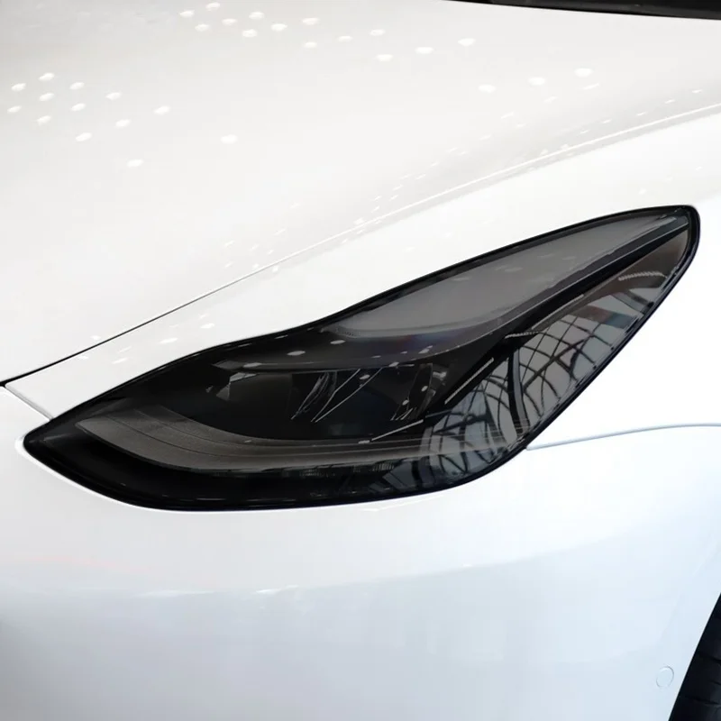 Accessories Car Headlight Protective Film Headlamp Tint Taillight Transparent Smoked Black TPU Sticker For Tesla Model Y 2023