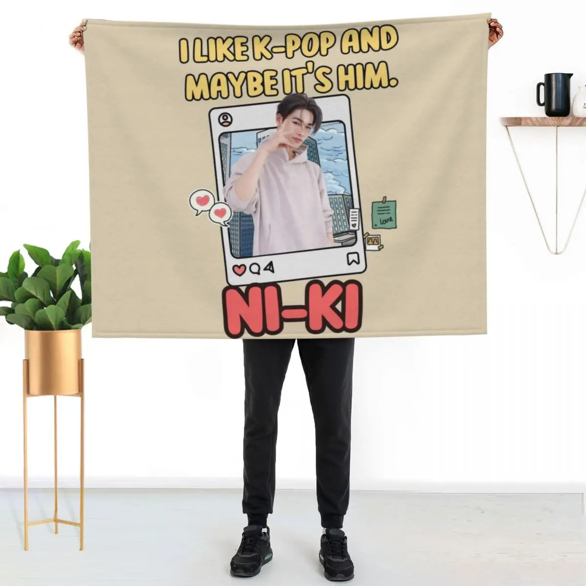 

I like K-pop and maybe it's him. (NI-KI) Throw Blanket No Pilling Soft Warm Blanket for Bed