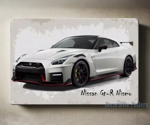 Gtr Nismo Car Metal Poster Tin Sign 20x30cm-aluminum