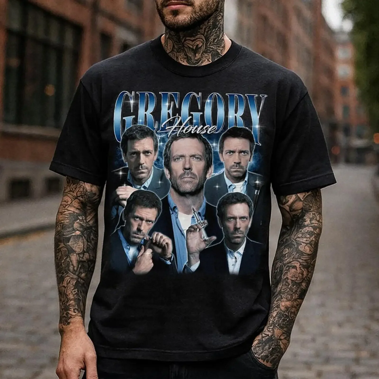 Gregory House Vintage 90s Bootleg T Shirt Homage Drama Series Casual for  vintage Washed graphic streetwear Stretched Versatile