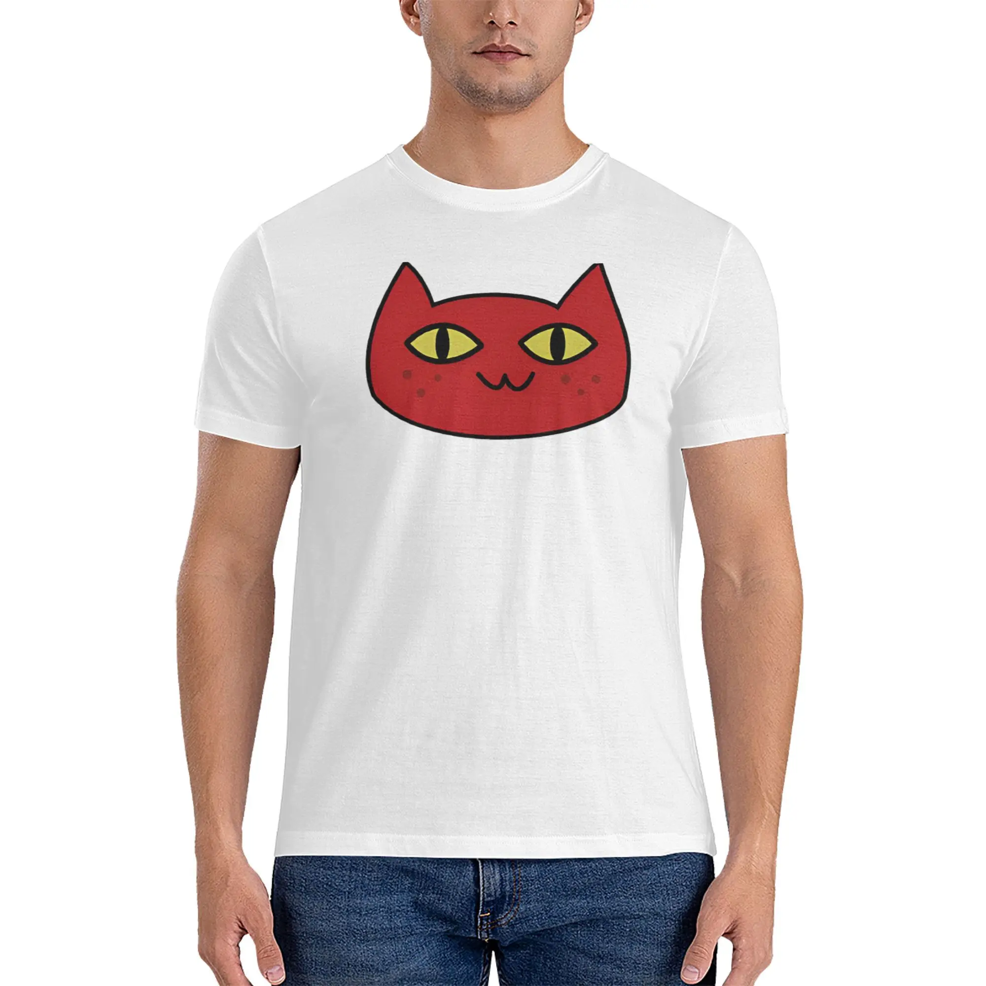 Hip Hop Marceline's Cat Sweater Tshirts Men's Crewneck Short Sleeve Tops Shirts Cotton Summer Top Tee