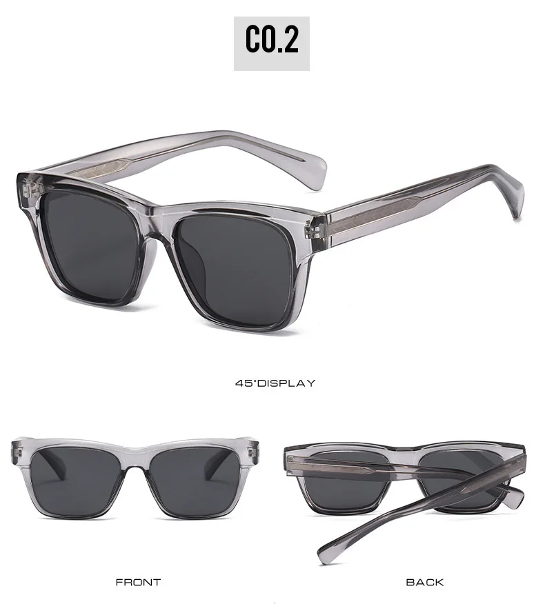 Marke Polarisierte Sonnenbrille Frauen Unisex Männer Solide Cp Edelstahl Kern Bein UV400 Quadrat Sonnenbrille Für Fahren Casual – Detail 8