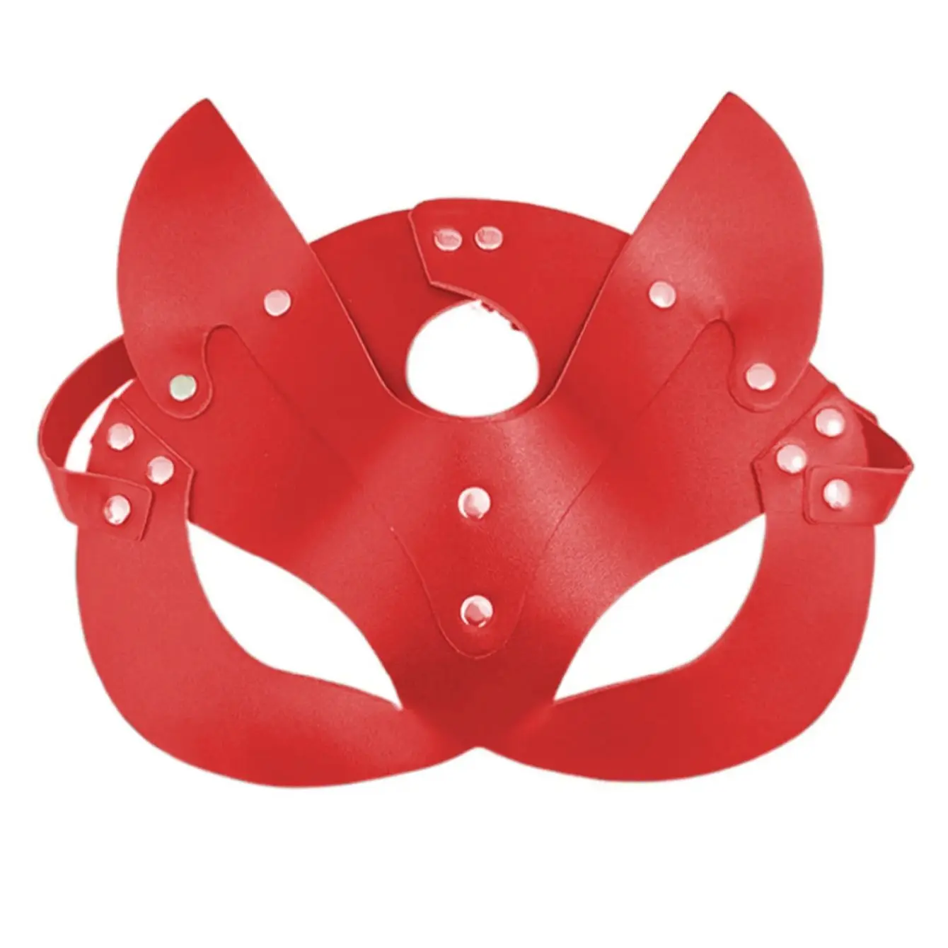 赤 Pu レザーマスクセクシーな大人の目キツネコスプレ顔女性男性セックスエロ衣装パーティーハロウィンマスクコスプレおもちゃの顔