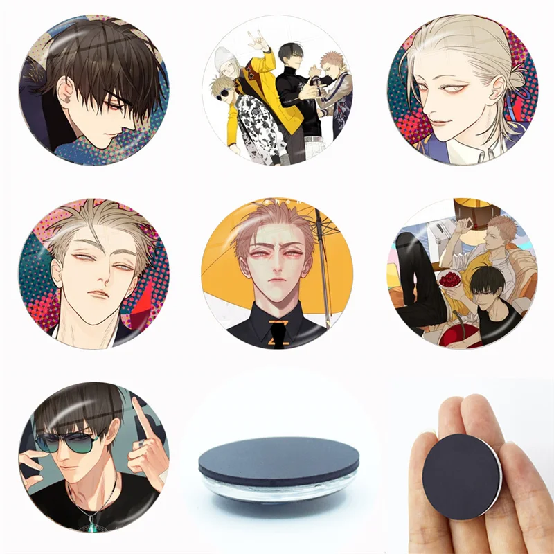 Nowy 19 dni Xian He tian Jian Yi Cosplay 30MM lodówka szklana magnesy szklane naklejki kryształ magnetyczny lodówka wystrój domu