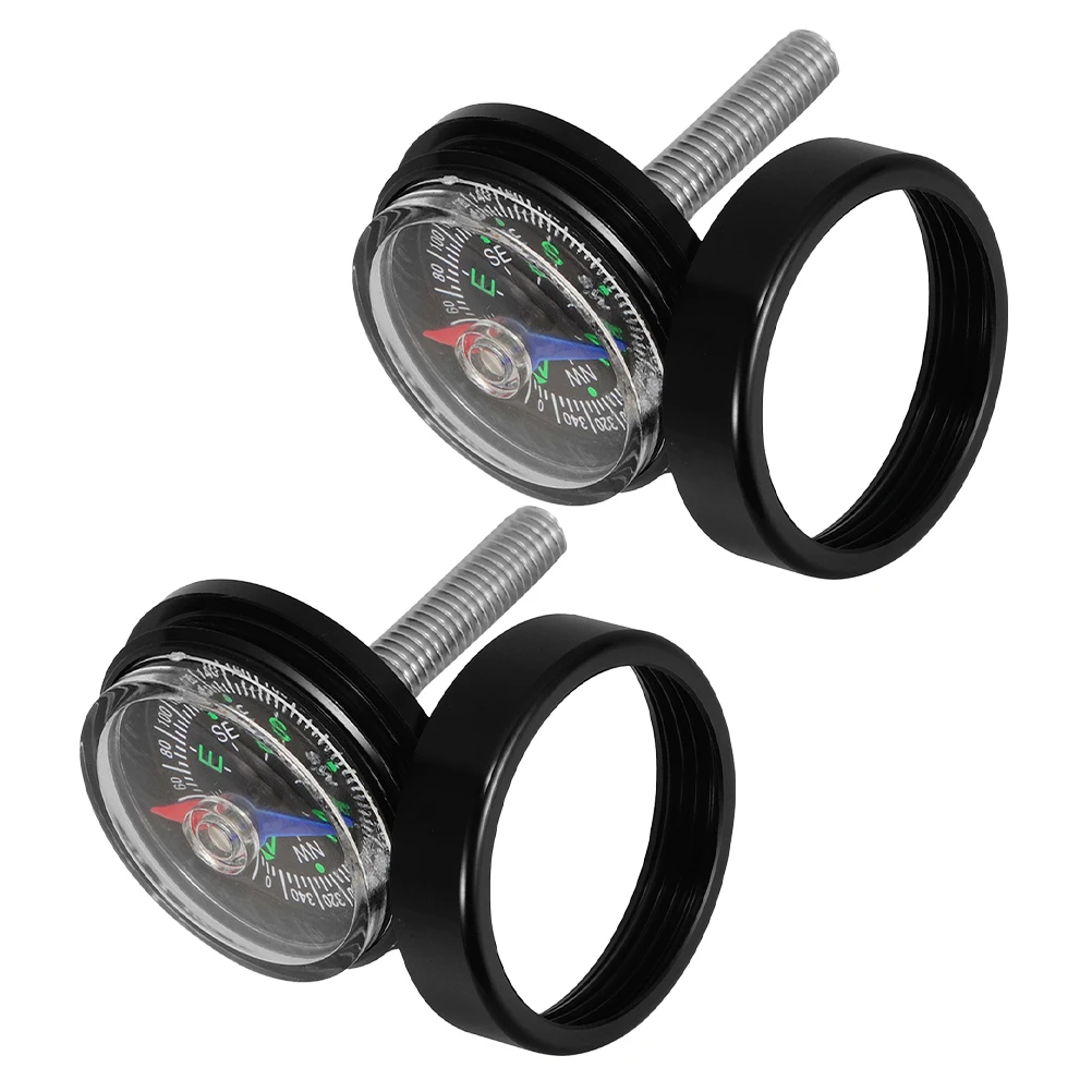 

2 set Mini Bike Compass 35Mm For Handlebar: Mountain Bicycle Navigation Tool, Portable Outdoor Cycling Compass For Hiking
