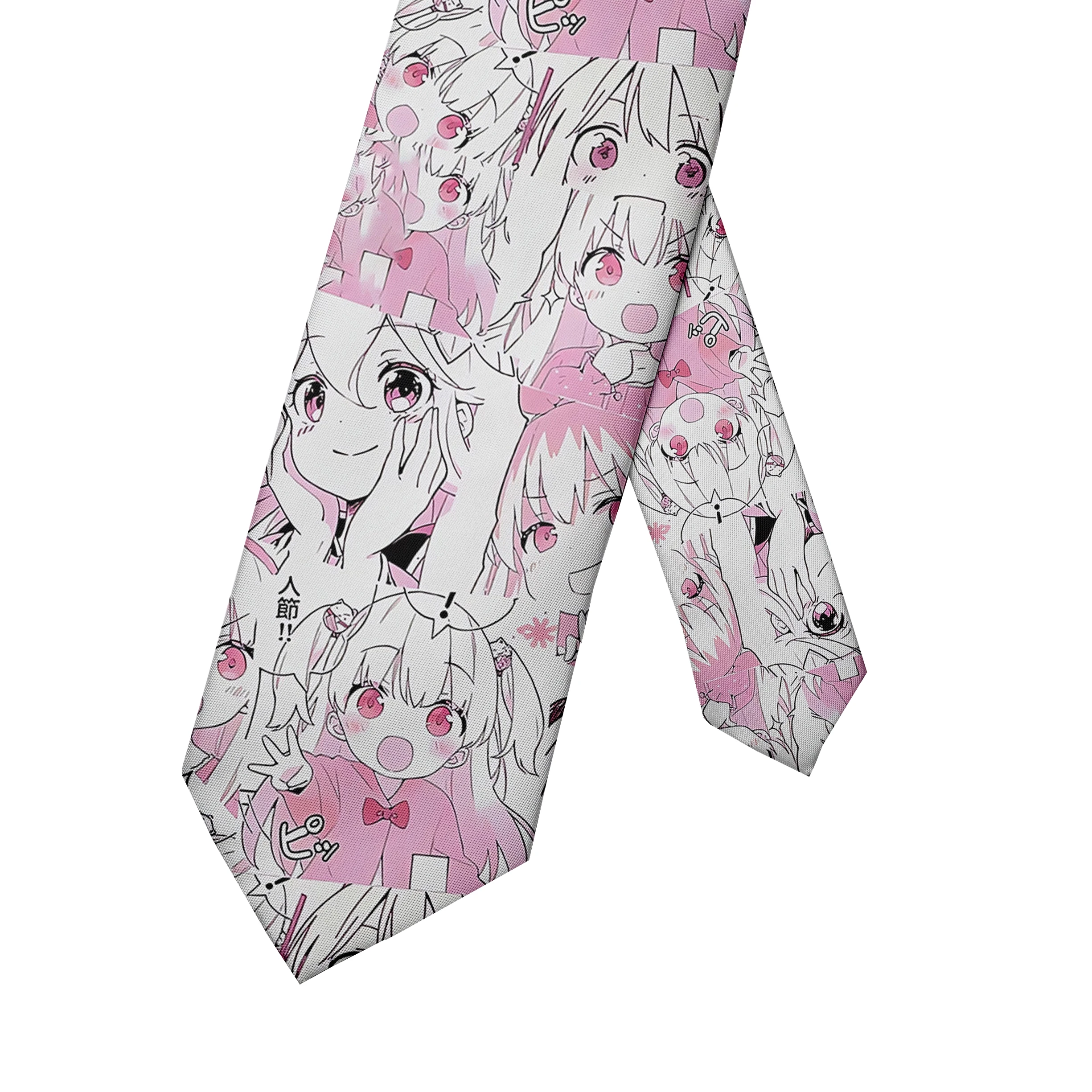 Corbata de anime de dibujos animados divertidos para niños y mujeres, corbata bidimensional de estilo japonés, corbata de espectáculo de cosplay, corbata de negocios de boda con personalidad de moda