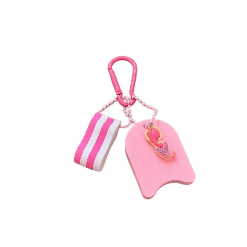 /Vly/Style Keychain Cute Swimming Girl Boy Pendant Backpcak Hanging Piece Bag Charm Car Key Chain Chic Accessories Gift Sport