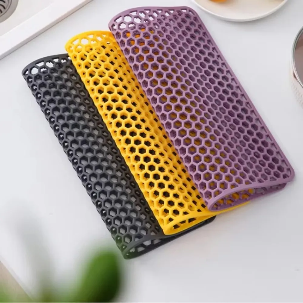 

Термостойкий силиконовый коврик для сушки раковины, нескользящий полый сливной коврик для раковины, украшение стола, прямоугольный сливной коврик для крана