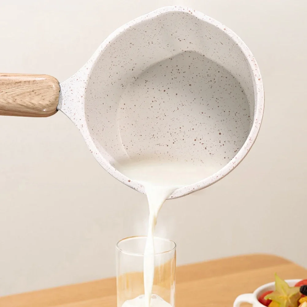 Cacerola de cocina para mantequilla, calentador de mantequilla con caño de vertido, cacerola pequeña para cocina, cocina de inducción, estufa de Gas, Camping