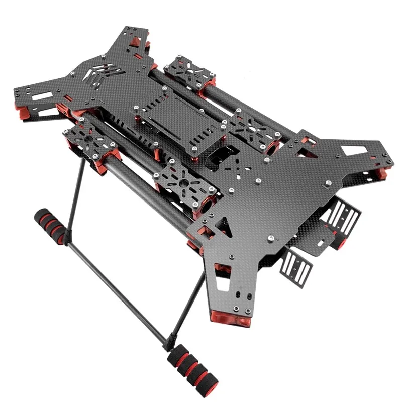 JMRRC H680 Carbon Fiber Folding FPV Quadcopter Aircraft Frame Kit with Ultra-light Landing Gear H4 Rack