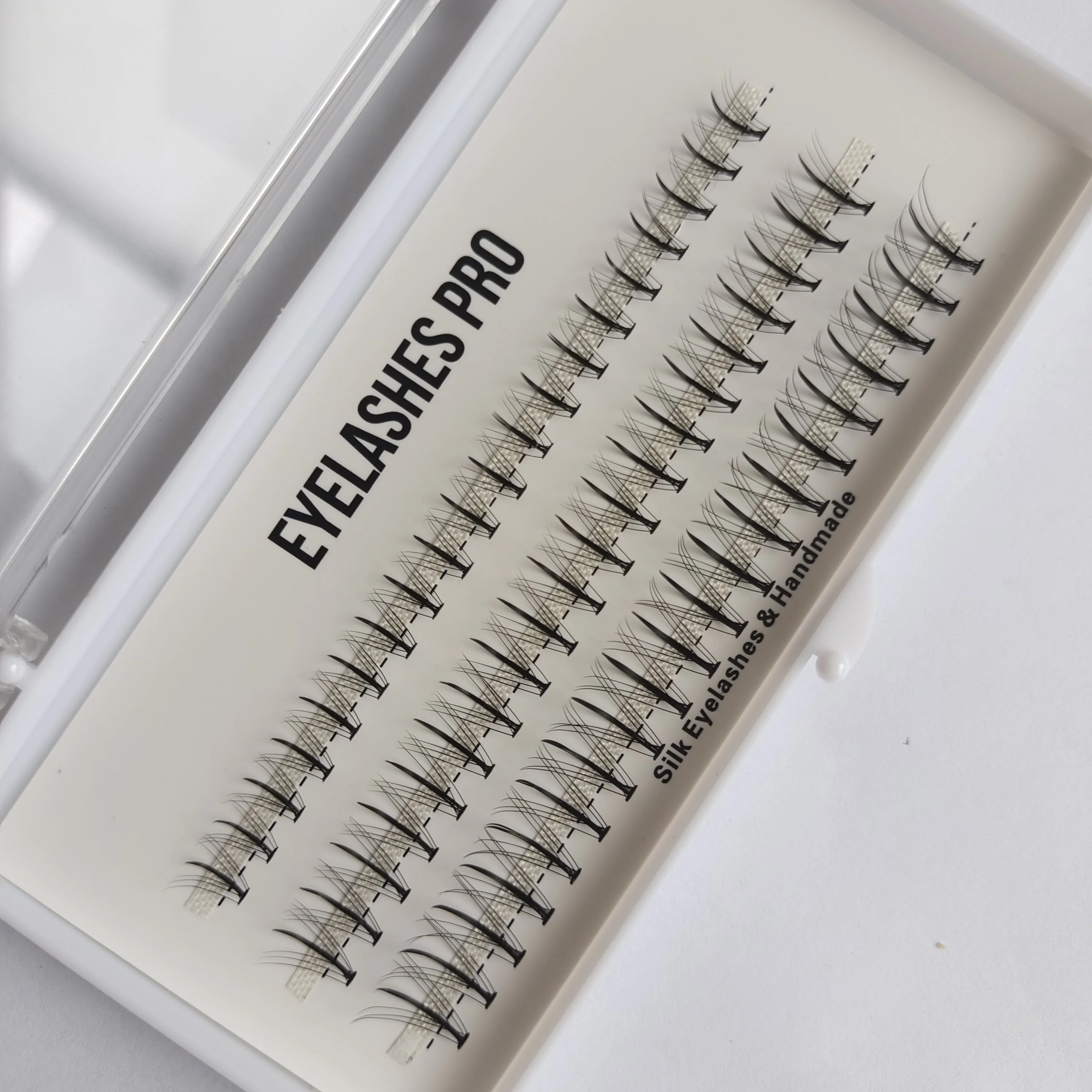 wispy  lashes DIY Hand Made Eyelash Extension Segmented Flase Lashes Dramatic Lash Bundles Soft Ribbon Strip Eyelashes Makeup La