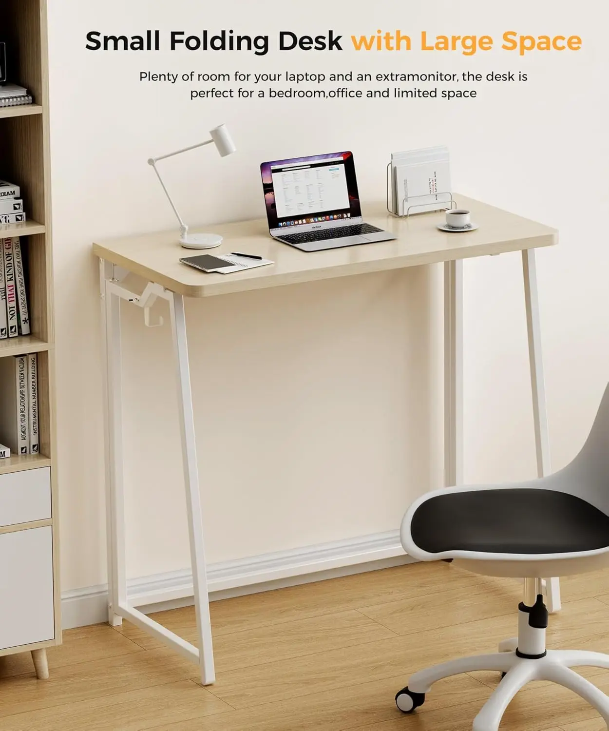 Luxy Folding Desk Foldable Desk for Small Space