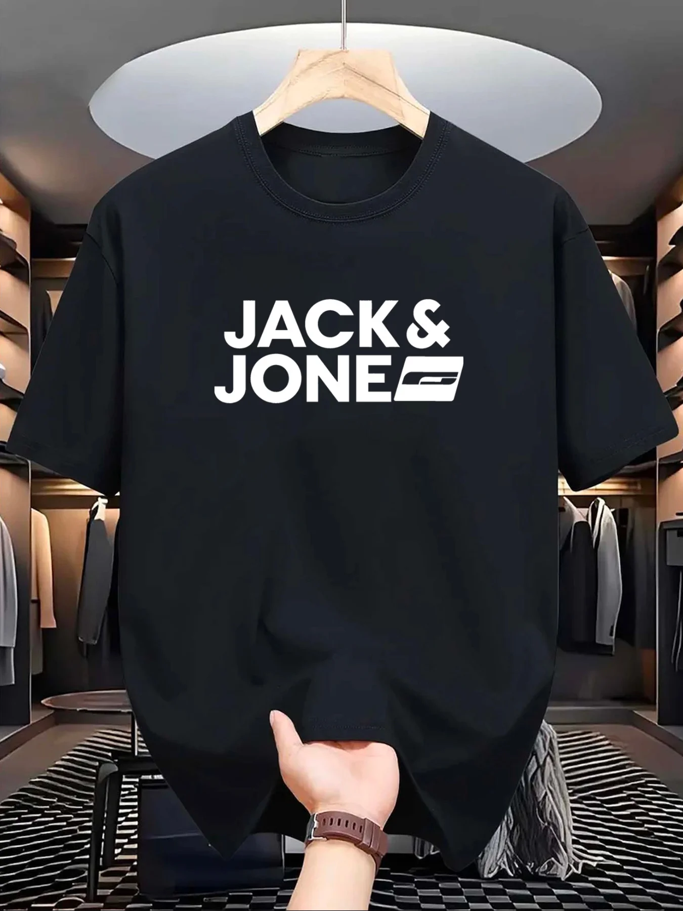 

JACK& The Same Model Cotton T-shirt Unisex Men Women Summer Short Sleeve Fashion Brand Tee Luxury Casual Y2k+ Tops