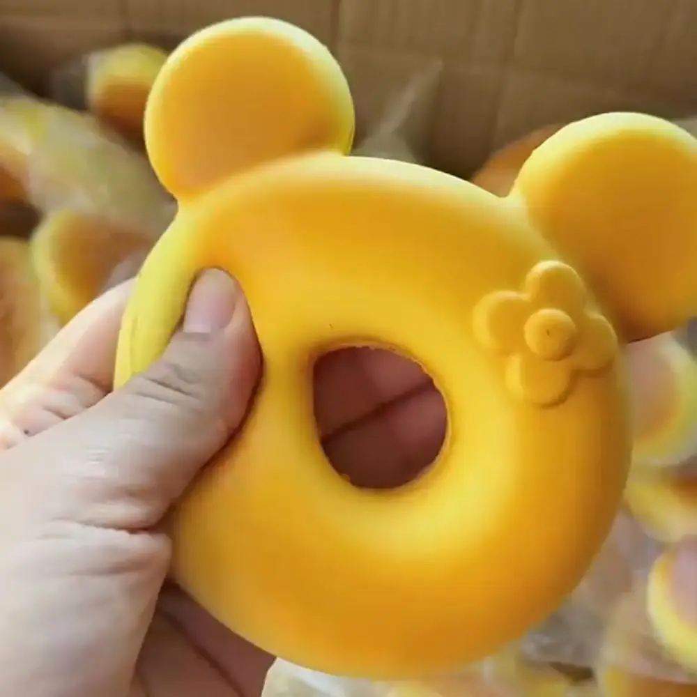 Brinquedo sensorial 3d donut ventilação espremendo brinquedos orelhas de urso super macio cozimento pitada brinquedo criativo lento rebote dos desenhos animados pitada brinquedo crianças