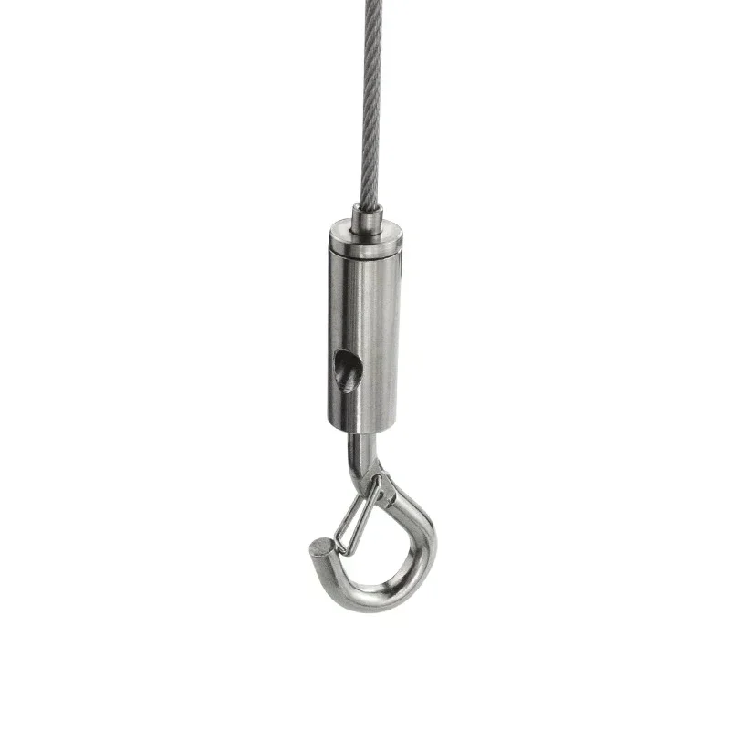 /PFU/Automatic Wire Rope Spring Hook Clothesline Hanging Solution System Suspension Code Stainless Steel Cable Adjustable