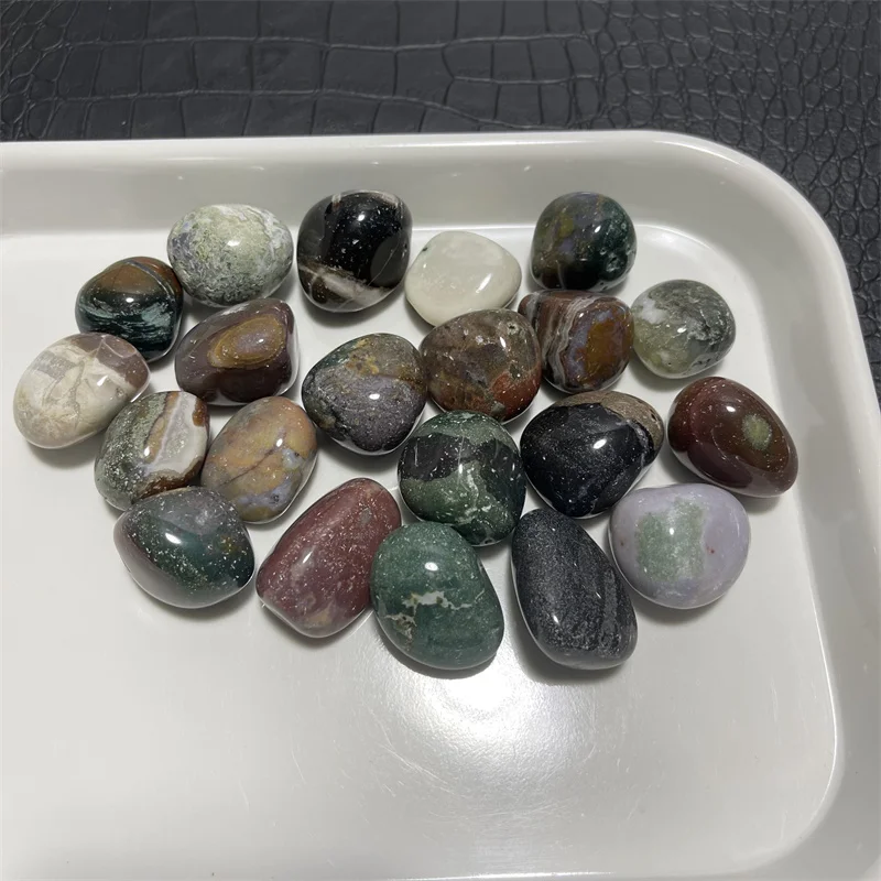 500g Natural Ocean Jasper Bulk Tumbled Stone and Minerals Crystal for Chakra Healing Fengshui Home Garden Decoration