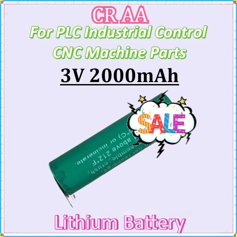 

For CNC Machine Parts Disposable Batteries New CR AA 3V for PLC Industrial Control Lithium Battery Accessories 3V 2000mAh