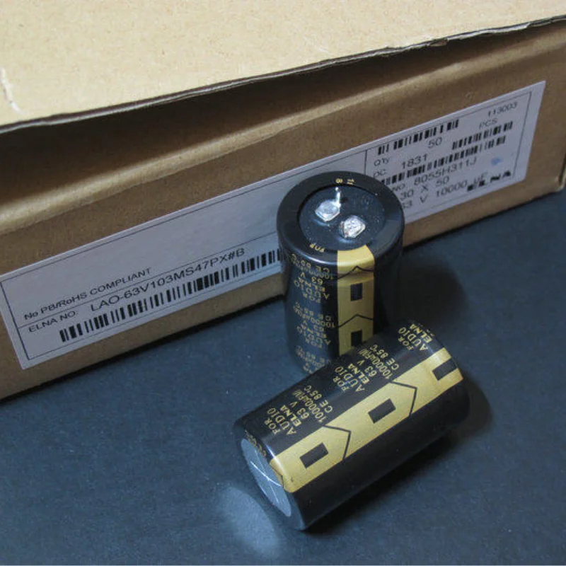 

10-1PCS New 63V10000UF ELNA LAO High-Fidelity Large Water Trough Filter Capacitor 63V 10000UF Original Genuine