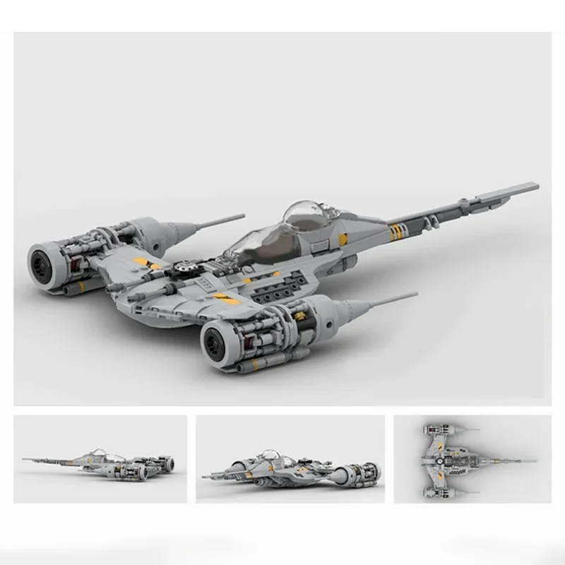 591 Uds MOC Mandalorian N 1 modelo de batalla de estrellas arquitectura de bloques de construcción DIY juguetes creativos Idea ladrillo regalos de navidad niños