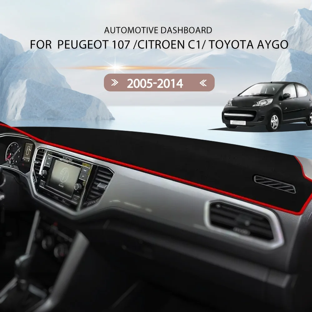 Для Peugeot 107/Citroen C1/Toyota Aygo 2005-2014 коврик для приборной панели солнцезащитный козырек анти-УФ ковер автомобильные аксессуары крышка приборной панели автомобиля