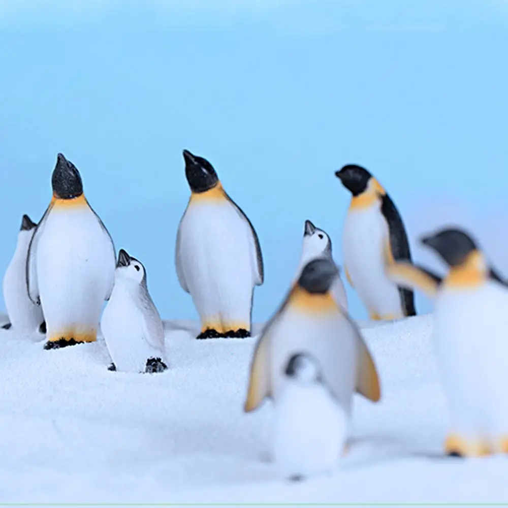 

Cute Penguin Seal Snowflake Iceberg Animal Model Home Decor Miniature Garden Decoration Accessories Statue Resin Ornament