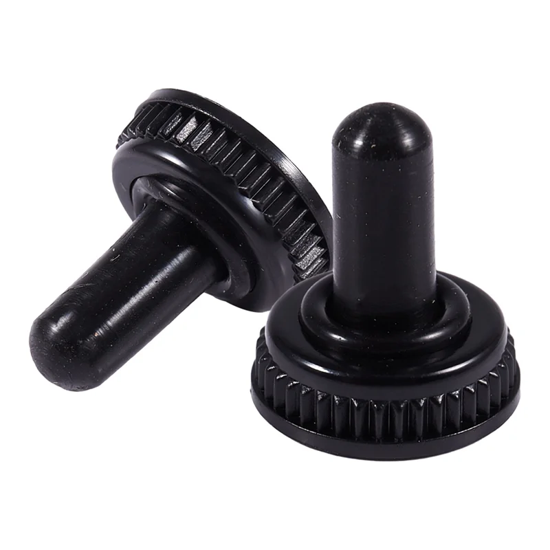 20 X 방수 토글 스위치 부트 캡 검정색 고무 커버 6Mm 직경-ABQU