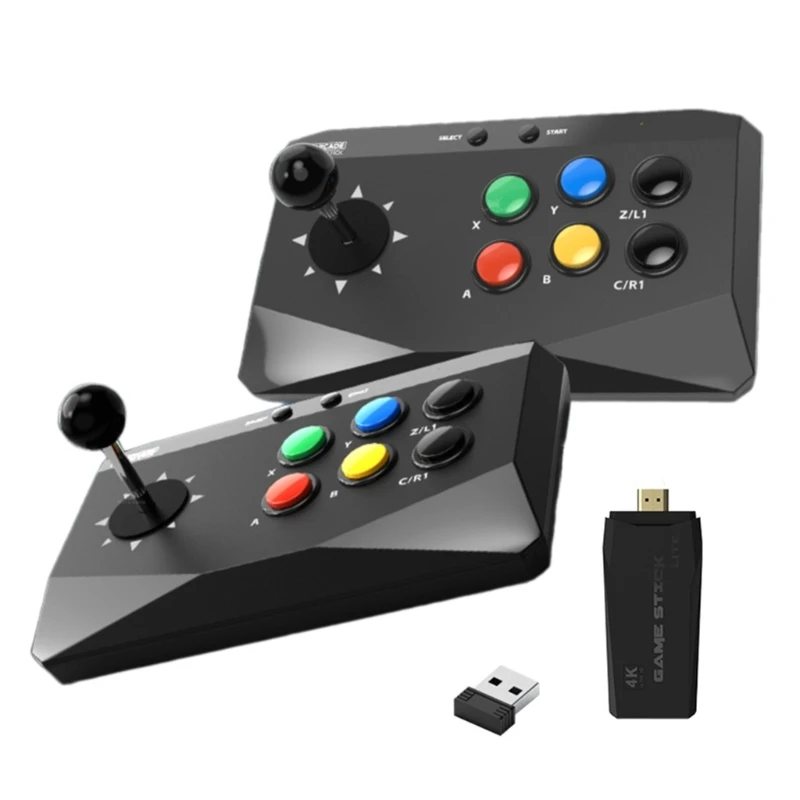 Game Controller Arcade Fight 2.4Ghz Wireless Connection Arcade with Joystick for PC