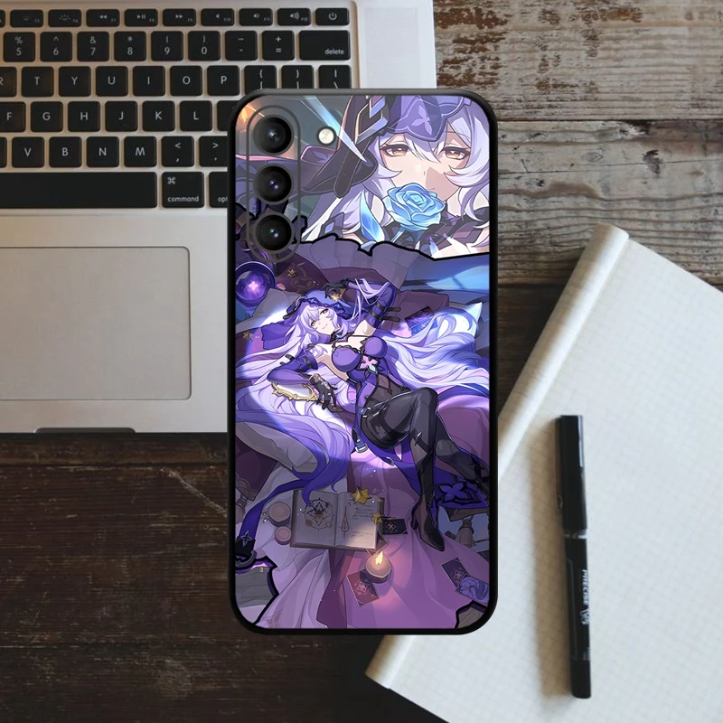 Honkai: Star Rail Black Swan Character 5 Stars Phone Case for SAMSUNG Galaxy S24 S23 Ultra S22+ S21 FE S20 A54 Note20Plus