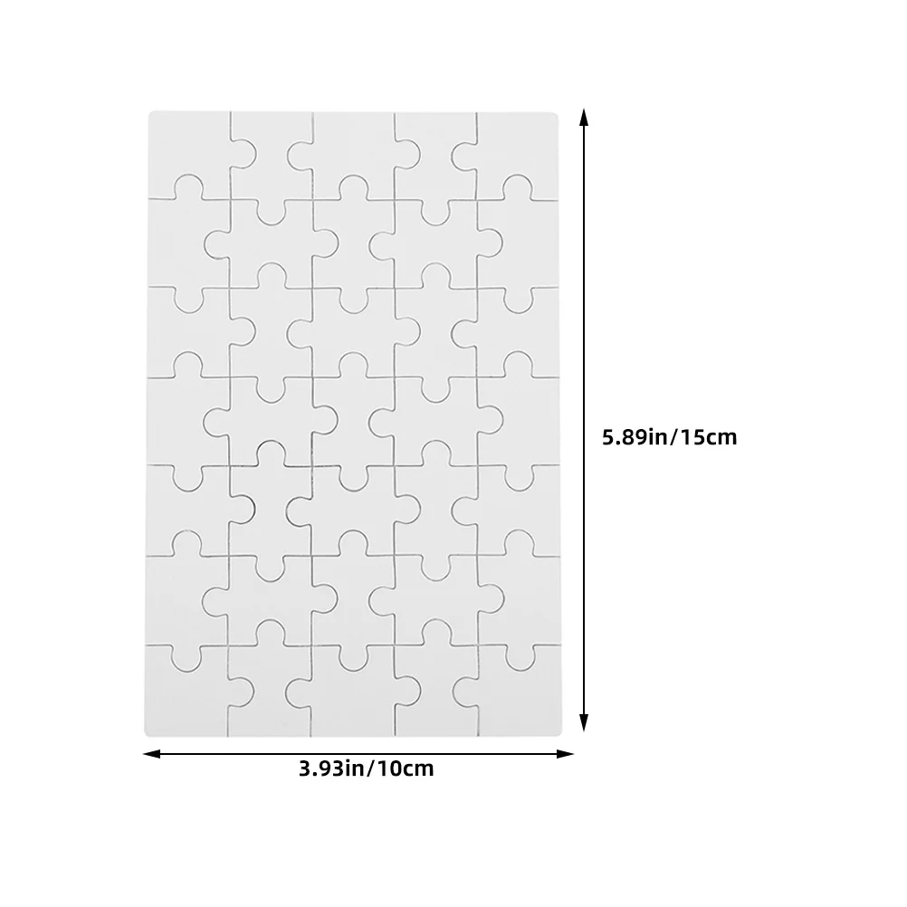 12 قطعة بانوراما فارغة التسامي الفراغات الأبيض Diy بها بنفسك نقل الحرارة الحرفية للأطفال لعبة تعليمية خشبية لغز قطع التسامي #5