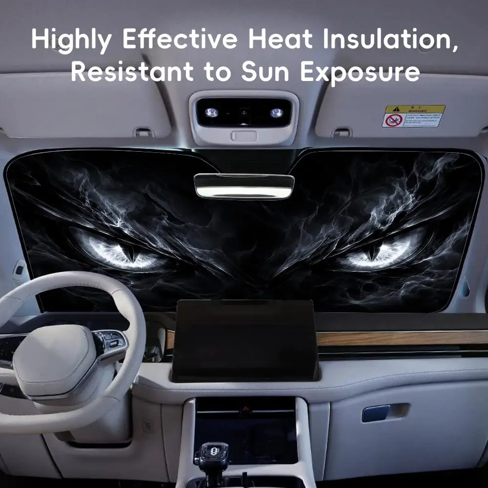 Angry Street Graffiti Sun Visor Car Sun Shade Front Windshield Coverings Blocker Auto Protector Window Visor Screen Cover