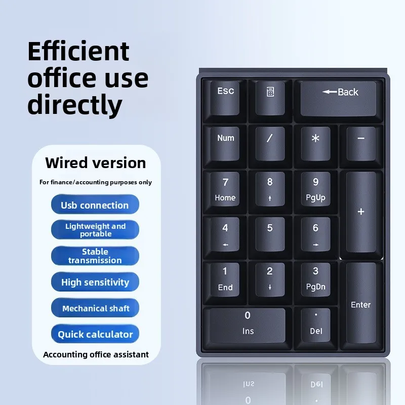 K Key Mechanical Numeric Keypad Wired Usb Rgb Backlit Blue Switch Water Resistant Mini Number Pad Bank Accounting Office