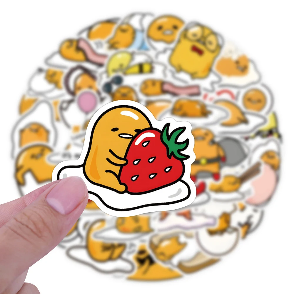 10/30/60pcs Sanrio Cartoon Anime Gudetama Stickers for Suitcase Stationery Waterproof Funny Classic Decal Kids Toy Birthday Gift