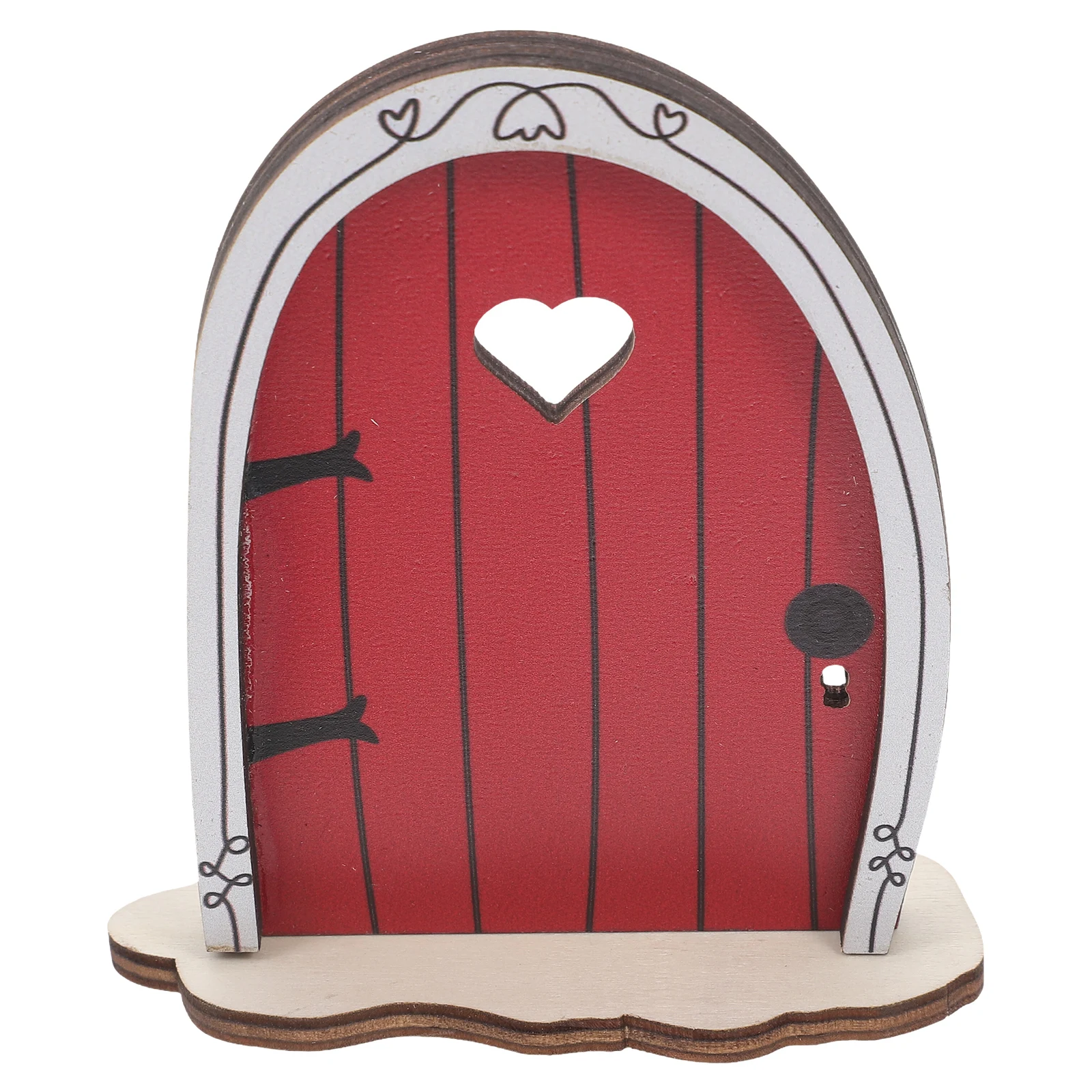

Wooden Fairy Door Miniature Garden Decor Red Gnome Accessories Outdoor Fairy Garden Supplies Enchanting Entrance