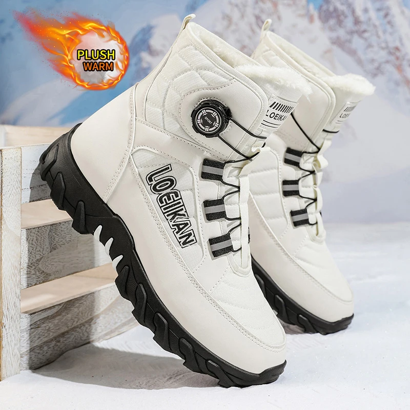 أحذية ثلج رجالية جديدة لشتاء 2025، سميكة ومبطنة بالقطن، طراز عصري متعدد الاستخدامات، ملابس خارجية مع Street Vibe #3