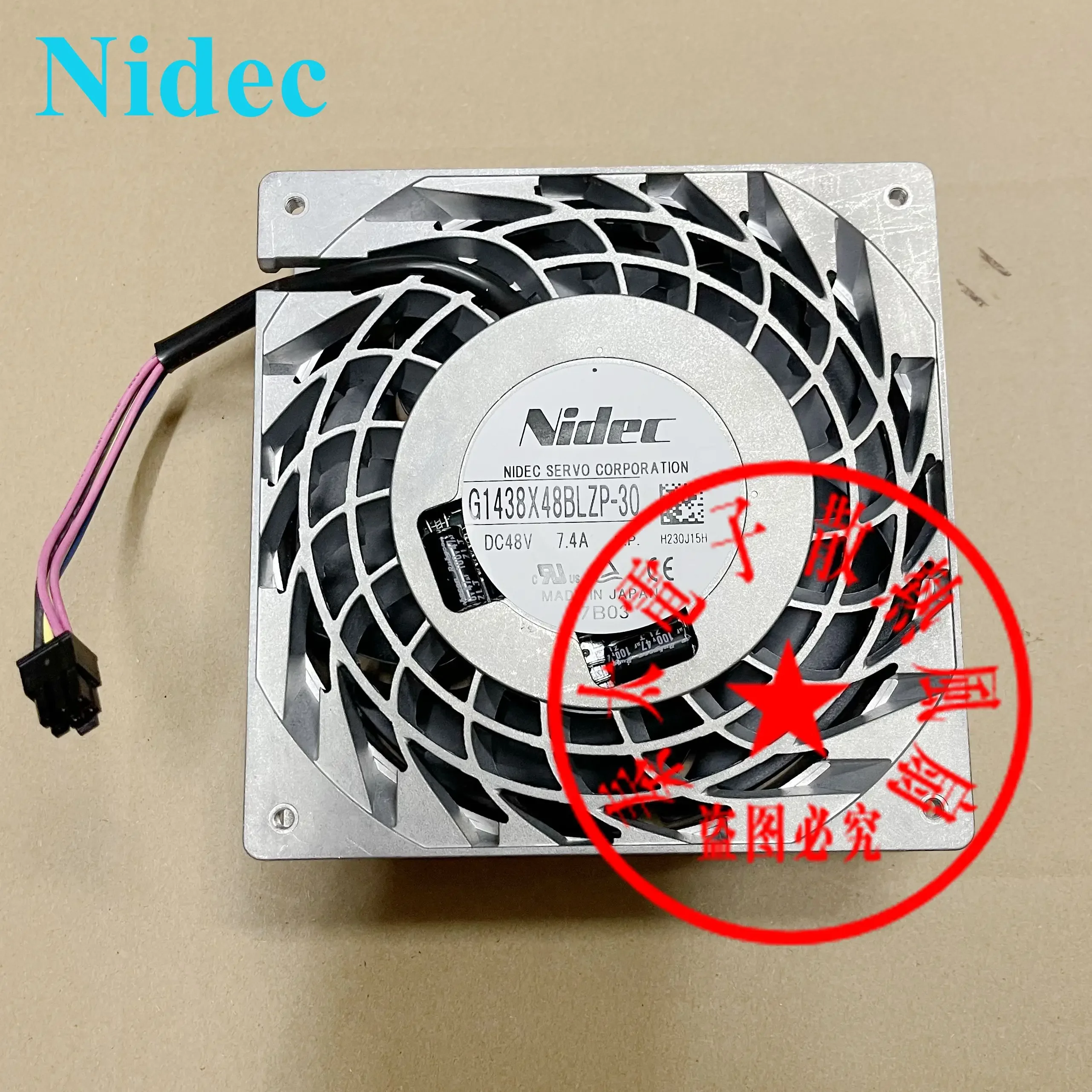 

Nidec G1438X48BLZP-30 DC 48V 7.4A 134x134x38mm 4-Wire Server Cooling Fan