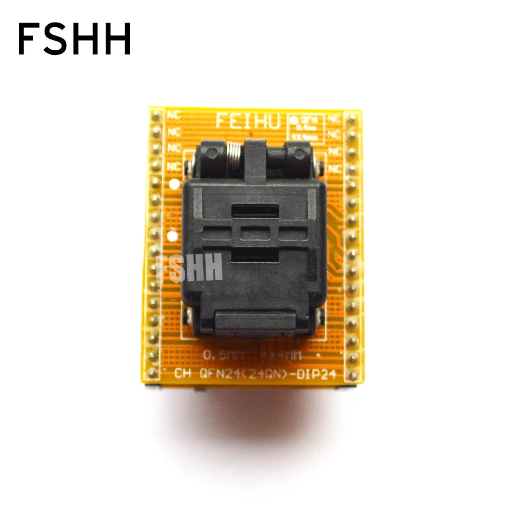 QFN24 to DIP24 programmer adapter  DFN24 WSON24 MLF24 test socket 4mmX4mm 0.5mm 24QN50S14040-B socket