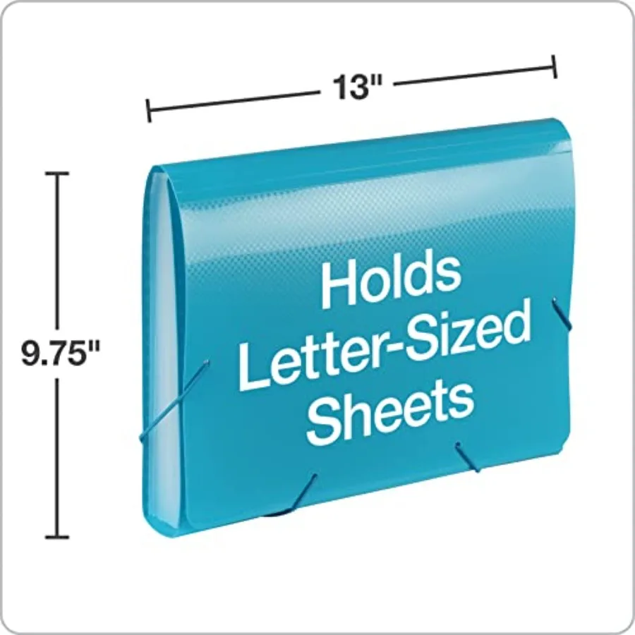 ملف توسيع بلاستيك أكسفورد 7 منظم ملفات الجيب مع سلك رفرف لمجلد الأكورديون الورقي بحجم الرسالة مع علامات تبويب متينة B