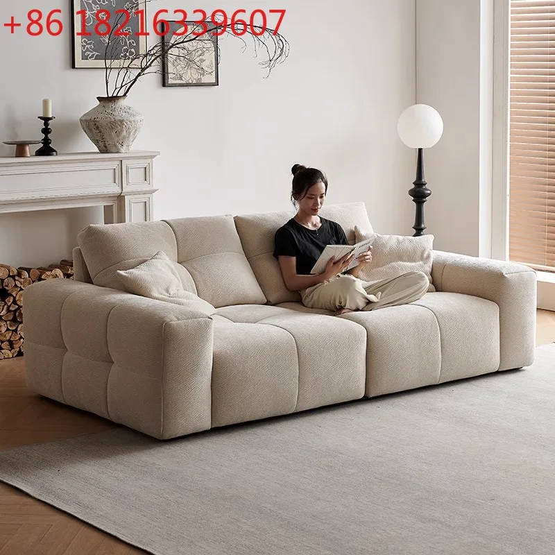 

Прямой ряд для гостиной, современный простой негабаритный диван с подвижной спинкой, эластичный диван из синели